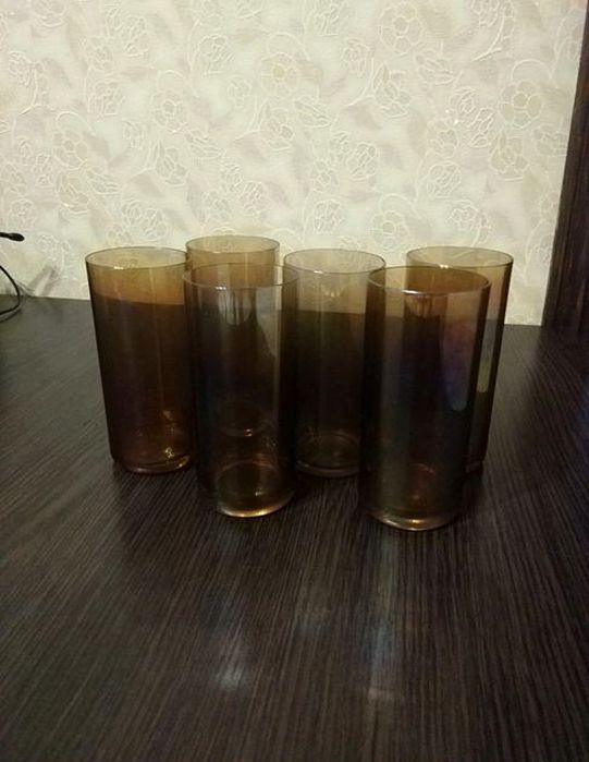 Стакани темні з переливом 6 шт.