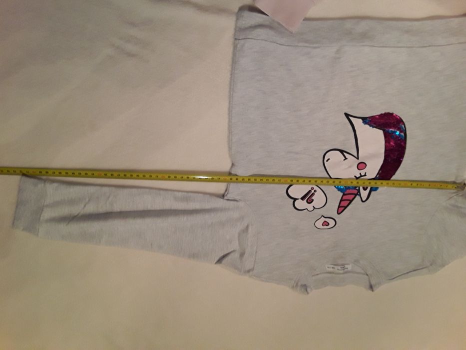 4 szt. Bluzka, bluza cekiny, koszula r. 123 coolclub i inne