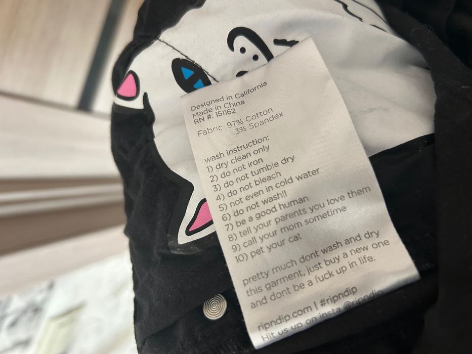 Чорні брюки Ripndip жіночі з котом в кишені, S-M