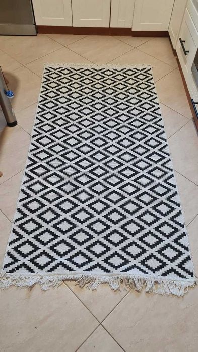 Dywan 80x150 cm boho kilim bawełna poliester akryl