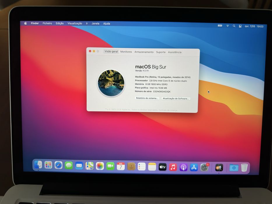 MacBook Pro 13” Retina 2014- i5 3.1GHz , 8GB RAM , SSD 500GB