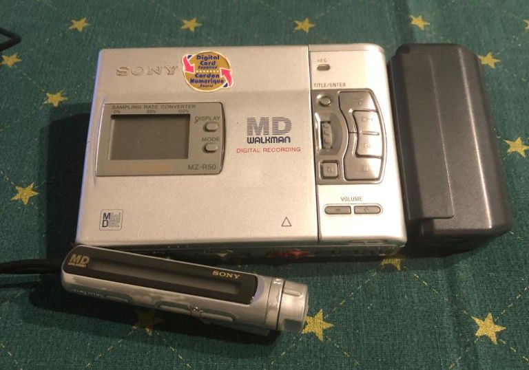 sony mini disc mzr50 + 2 dyski