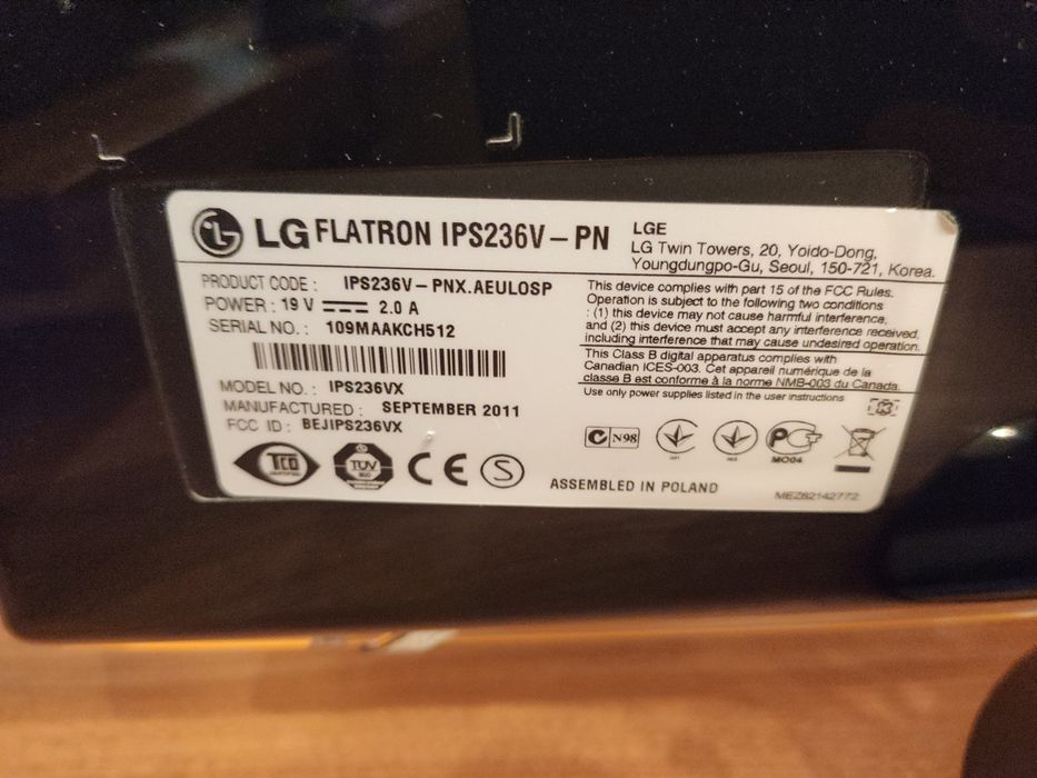 Monitor 23,6" LG Flatron LED