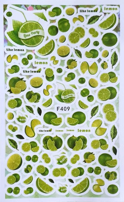 10 arkuszy naklejki na paznokcie