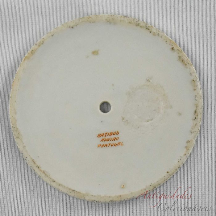 Mostrador de relógio em porcelana Artibus pintado à mão
