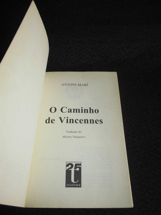 Livro O Caminho de Vincennes Antoni Mari