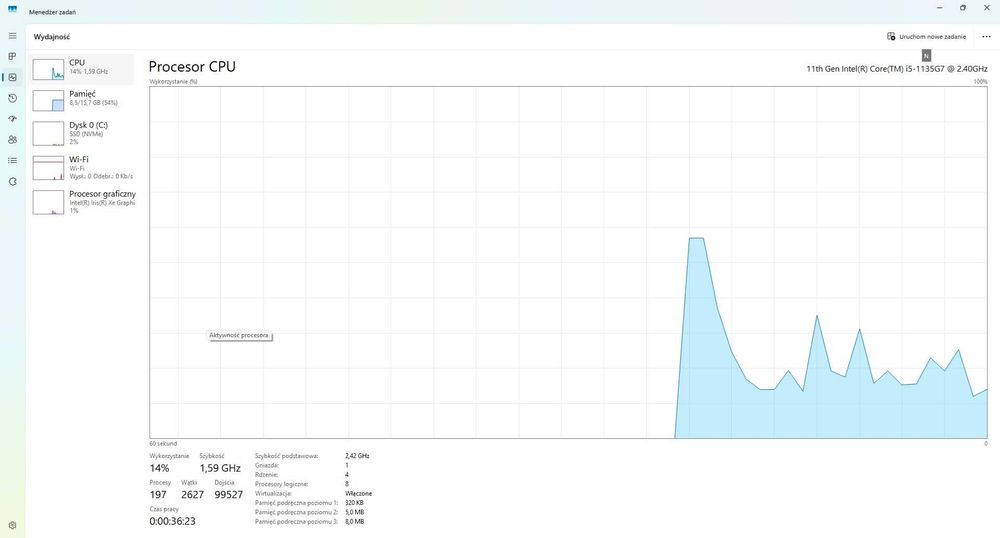 DELL Vostro 3520 i5 1135G7 2.4GHz, 16GB RAM 256GB NVMe