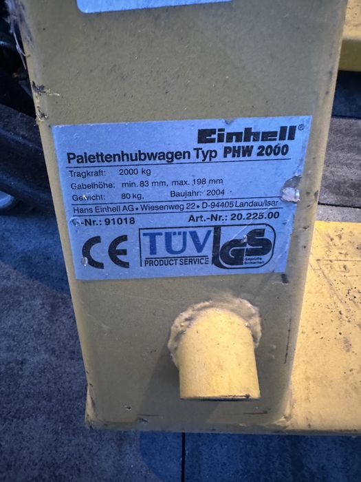 Paleciak Einhell 2000kg