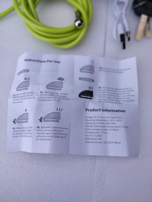 Cadeado Anti-Roubo Bike / E-bike / Mota