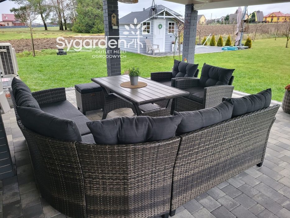 PROMOCJA!Zestaw mebli ogrodowych,Konifera, rogówka,2 fotele,2 pufy,