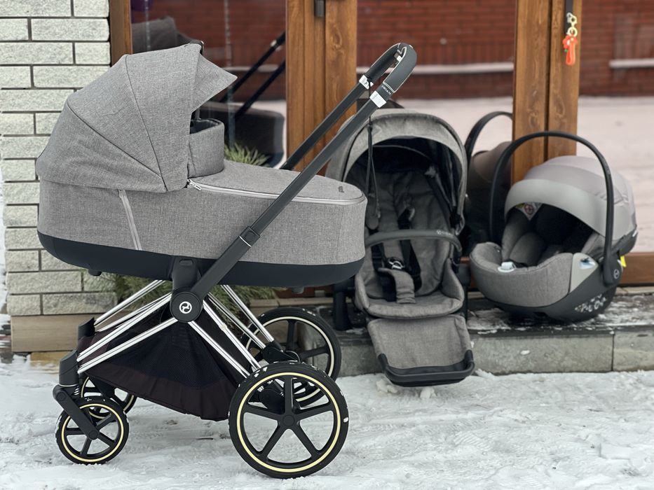 Коляска Cybex Priam 3в1 шасі, люлька, прогулянка, автолюлька cybex