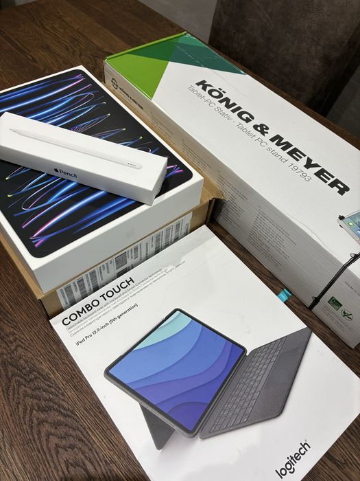 iPad Pro 12,9 M2 Cellular 256 GB + Pencil 2 + Logitech Combo Touch + K&M | idealny dla muzyka