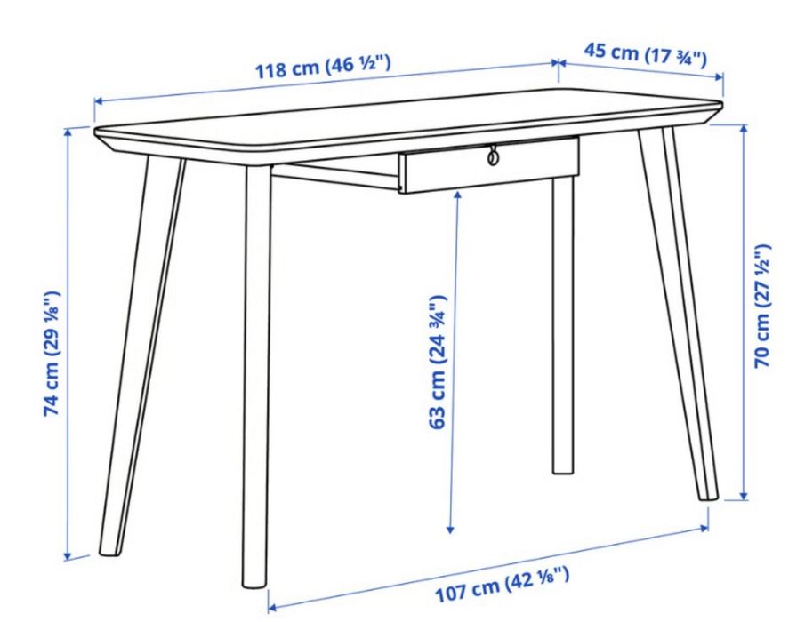 Secretária/Mesa/aparador LISABO, IKEA em bom estado