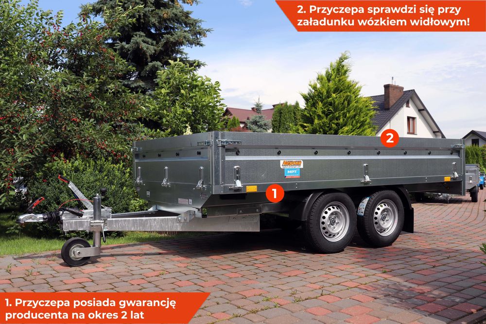 WYPRZEDAŻ! Przyczepka 2T platforma Neptun 302x151x40 Nordica SPAWANA