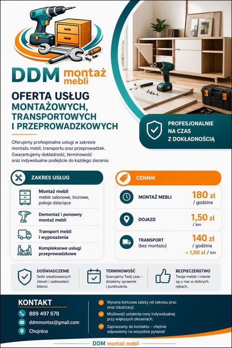 Profesjonalny Montaż Mebli i Przeprowadzki