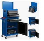 Carro de Ferramentas usado, 4 rodas, 5 Gavetas + Tampa