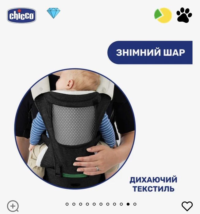 Сумка нагрудна Chicco Hip Seat