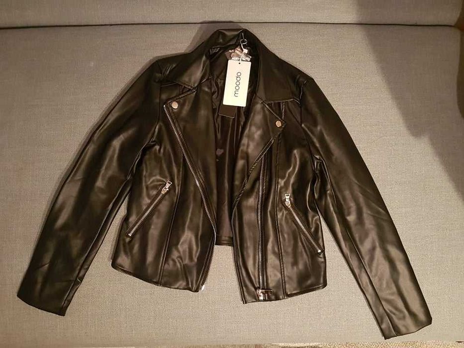 Nowa czarna eko skórzana ramoneska 38 M