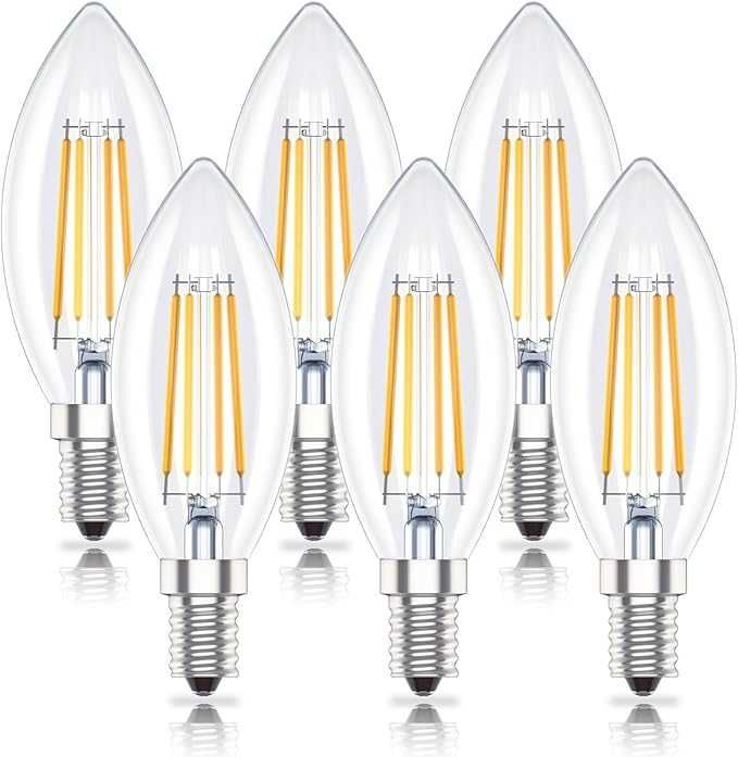 6x Żarówka LED E14 4W = 40W 400lm 2700K Ciepła 300° Filament Huoqilin