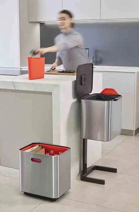 Kosz do segregacji 60l Totem Max, stal / Joseph Joseph