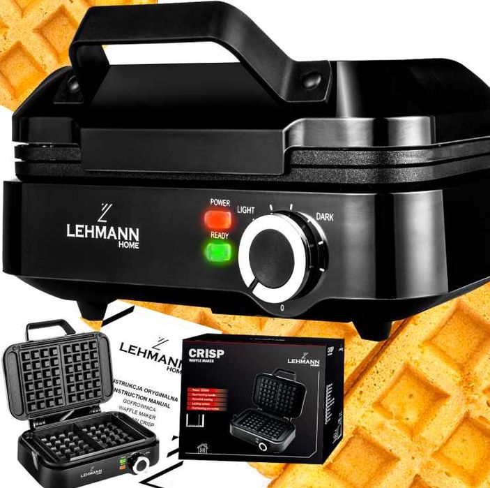 NOWA Gofrownica na 2 Duże gofry Regulacja Temperatury Mocna 2000w