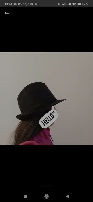 Шляпа женская черная