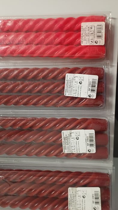 Pack de 3 velas onduladas  (novas) - 3€