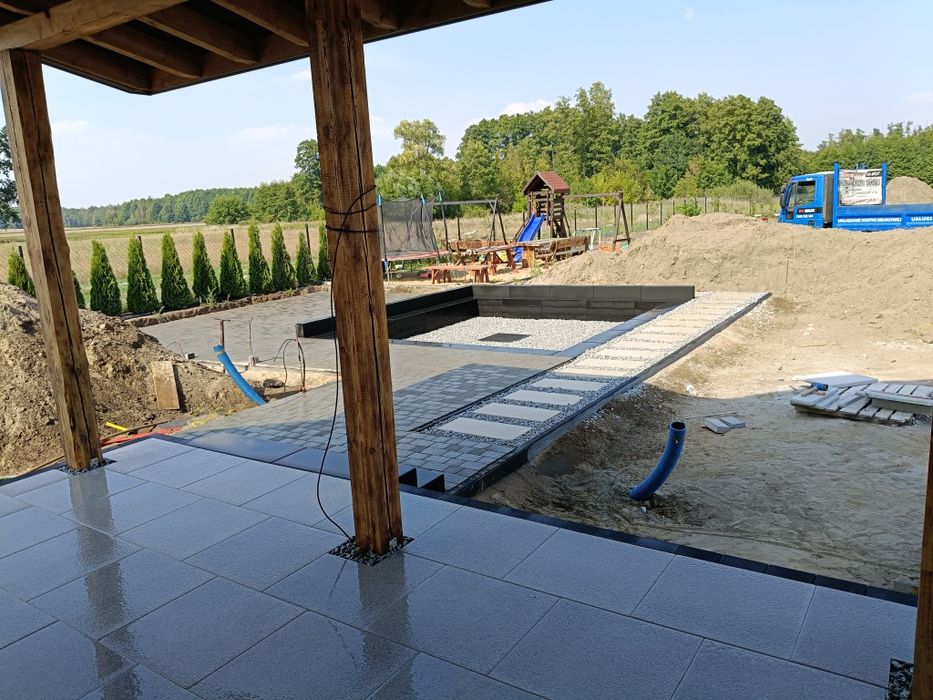 BRUKARSTWO Układanie Kostki Brukowej Granitu Odwodnienia
