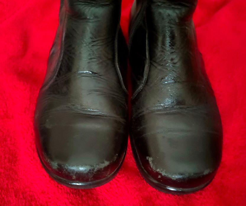 Damskie zimowe skórzane buty