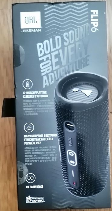Coluna Bluetooth JBL Flip 6- nova, 3 anos de garantia