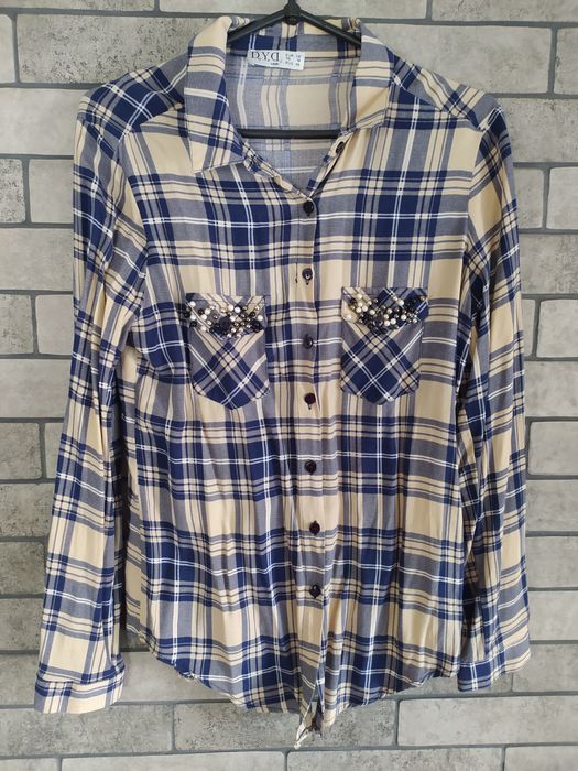 Жіноча сорочка в клітку, розмір М