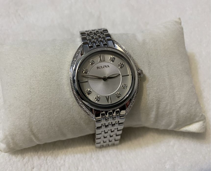 400€ Часы с Бриллиантами Bulova 96R212 жіночій годинник наручний