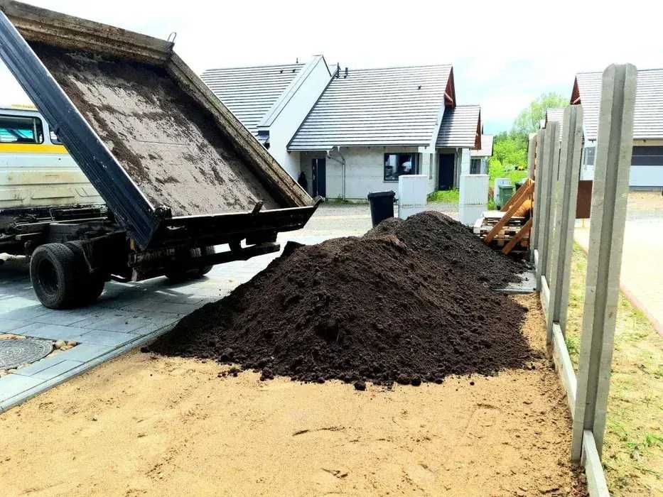 Ziemia ogrodowa, czarnoziem, pod trawnik ogródek przesiewana TRANSPORT