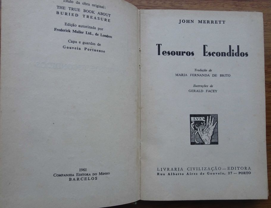 Tesouros Escondidos de John Merrett - 1º Edição 1961