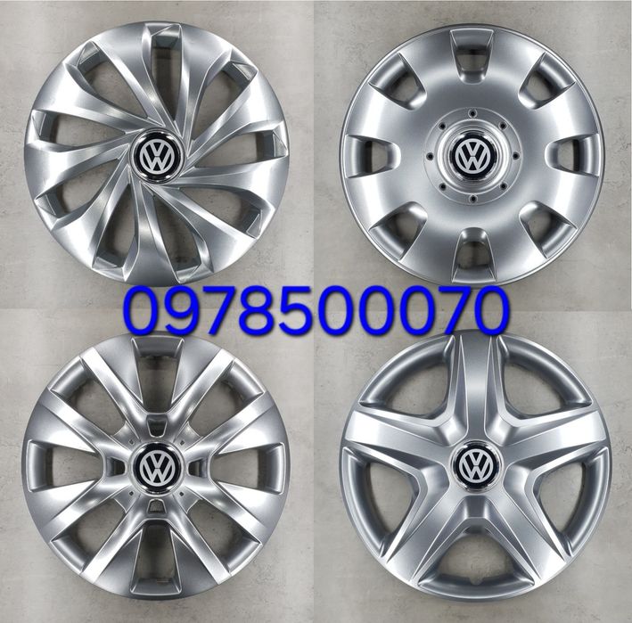 Ковпаки Фольксваген R15 Volkswagen Polo Fox T-Roc Passat Golf Jetta