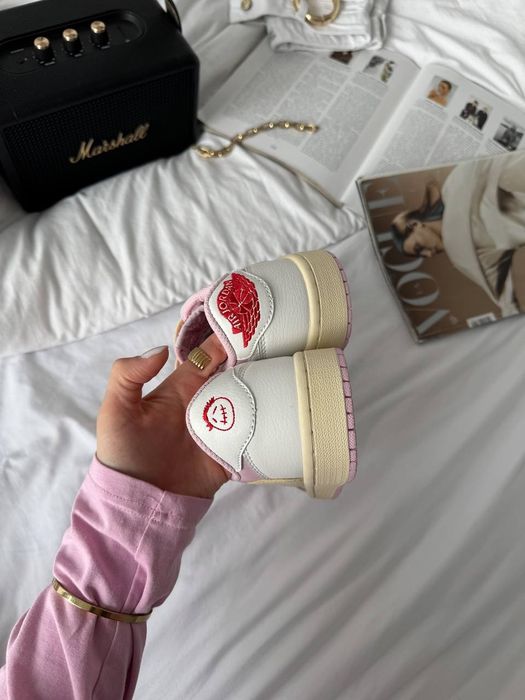 Nike Air Jordan 1 Low x Travis Scott Pink White Beige 36-41р