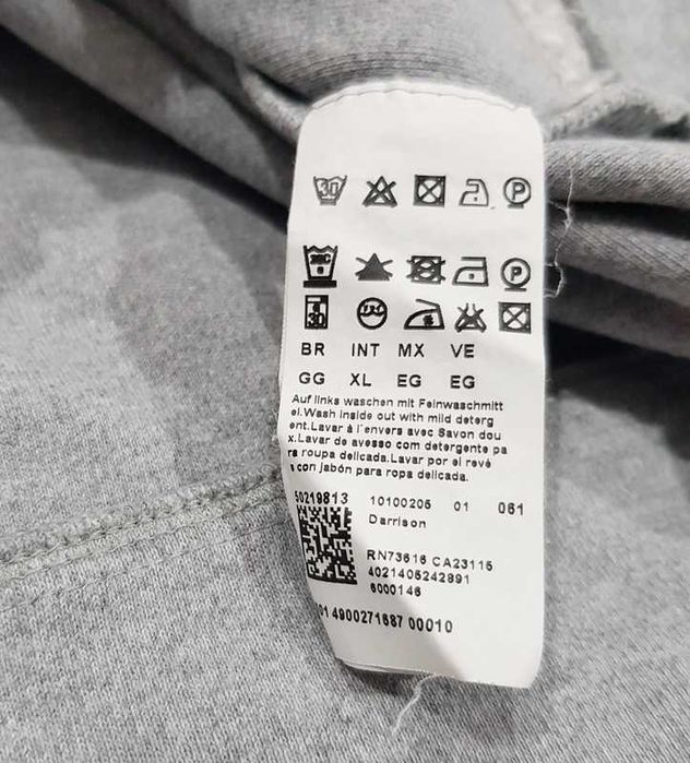 Hugo Boss * Darrison * bluza * rozpinana * szara * męska * XL