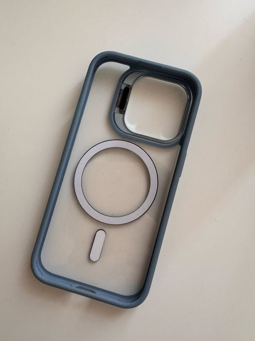 Чохол TPU+PC+Metal Stand Case with MagSafe для iPhone 15 Pro