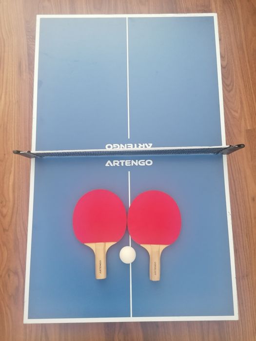 Mini Mesa de Ping Pong ARTENGO + 2 raquetes + bola