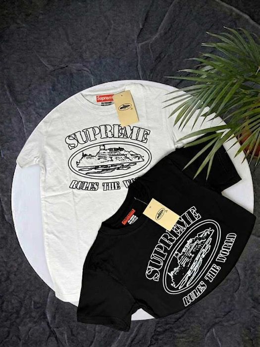 Большой Принт Corteiz x Supreme • Новая Футболка Кортез • XS S M L XL XXL