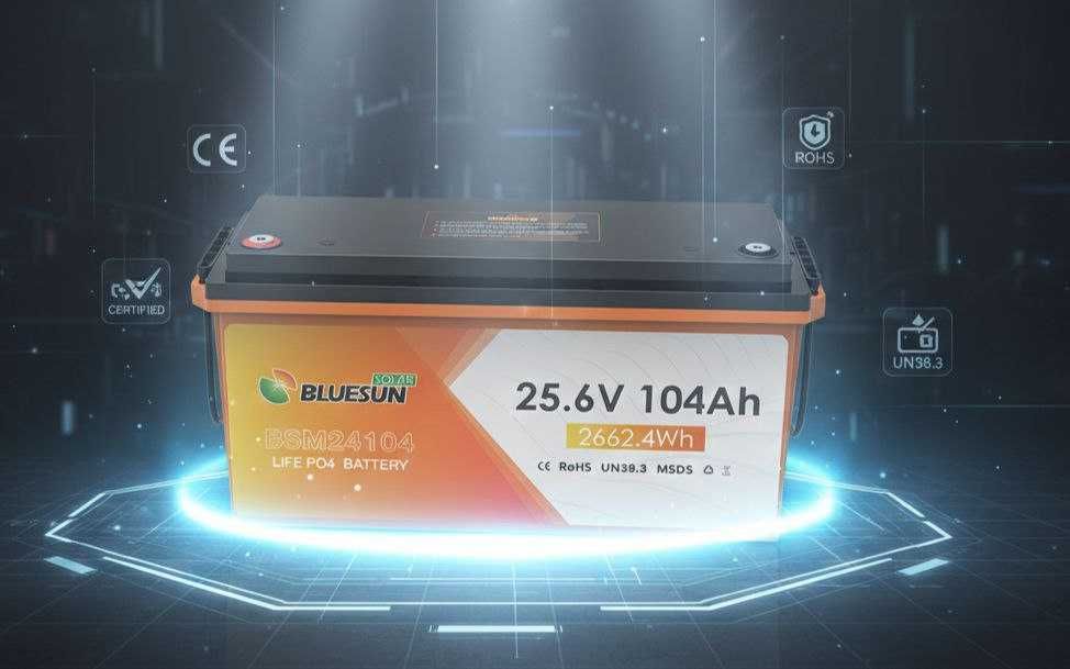 LiFePO4 акумулятор BSM 24V 104Ah — ресурс до 6000 циклів