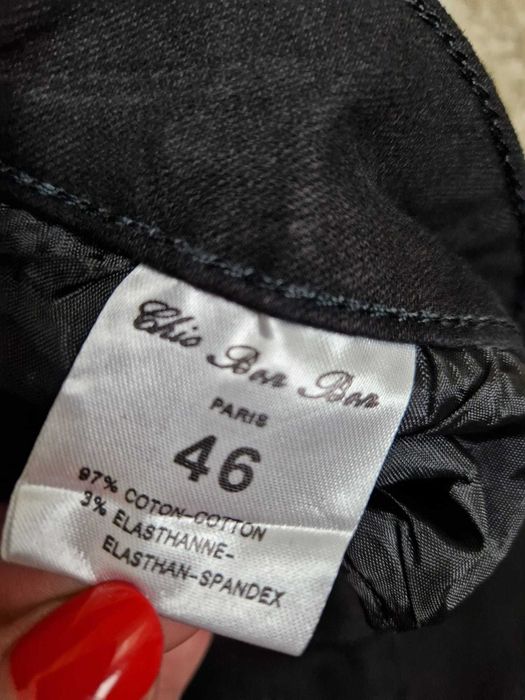 NOWE czarne jeansy z wysokim stanem rozm 46