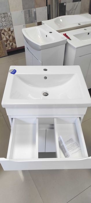 Меблі для ванни, тумба Мальта з умивальником COMO 60см в-во Славута