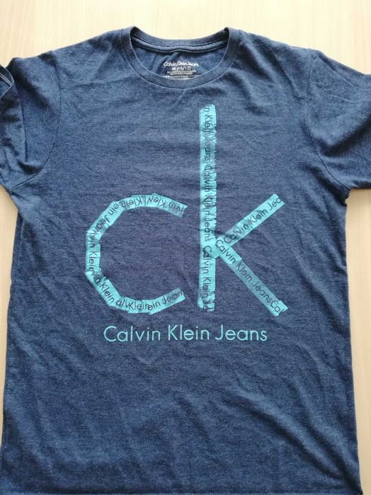 Calvin Klein Jeans granatowy t-shirt/podkoszulek chłopięcy