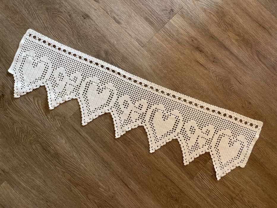 Naperon e barra de crochet