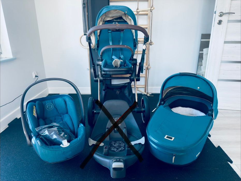 Wózek Cybex Prime 4.0 Mountain Blue (rama Rose Gold) 4w1