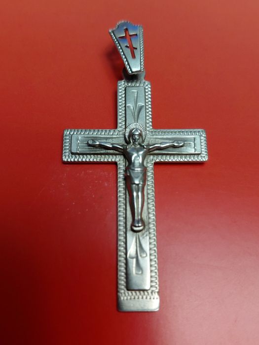 Хрестик сріібний(крестик,ладанка,кулон,серебро)срібло 925
