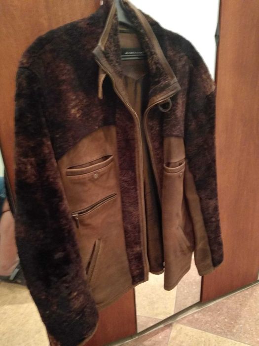 Кожаная куртка с отделкой из нат. меха, Koranso