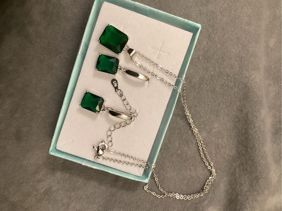 Komplet szmaragdy nano