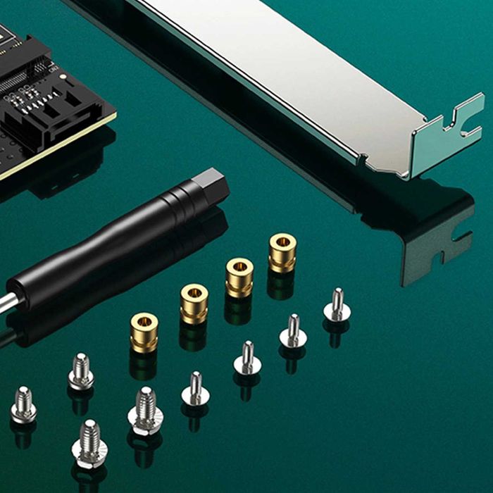 Ugreen karta rozszerzeń adapter dysku M.2 NVMe SATA (M, M+B key) PCIe